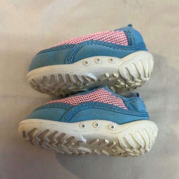 Pink and Blue Slip-On Baby Walker Shoes - Picture 3 of 5